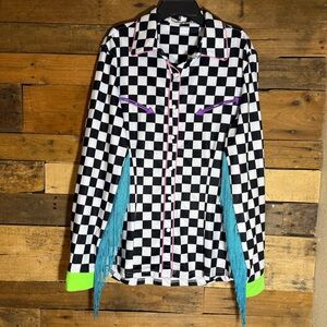 RANCH DRESS’N FINISH LINE FRINGE PERFORMANCE RODEO SHIRT SIZE Medium